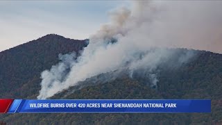 Wildfire grows to 491 acres in Pulaski Giles Counties [upl. by Ahtelrac62]