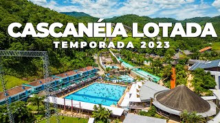 Parque Aquático Cascanéia completamente lotado  Temporada 2023  Imagens Aéreas 4K [upl. by Stepha335]