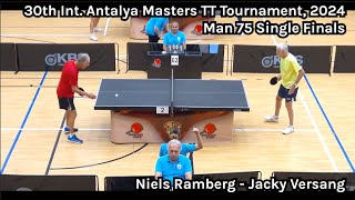 Man 75 Single Finals 30th Int Antalya Masters TT Tournament 2024 [upl. by Onek55]