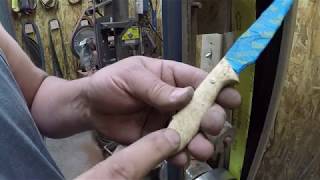 making a new knife pattern 21 peening pins [upl. by Nivra]