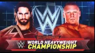 WWE Battleground 2015 Seth Rollins Vs Brock Lesnar Official Match Card [upl. by Eidoc814]