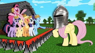 Princess My Little Pony vs Knight Fluttershy in Minecraft [upl. by Hinman]