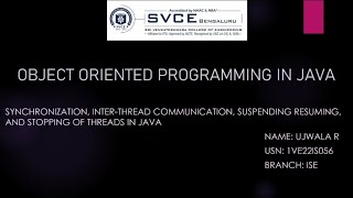 OOP IN JAVA SYNCHRONISATION INTERTHREAD COMMUNICATION SUSPENDING RESUMING AND STOPPING OF THREADS [upl. by Jacky762]