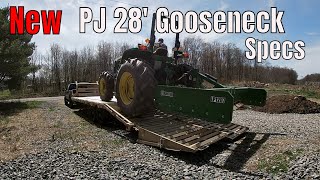 New PJ Gooseneck 28 Equipment Trailer First Haul Upgrades [upl. by Essiralc731]