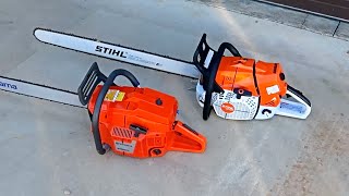 Husqvarna 3120xp vs Stihl ms 881 Chainsaws [upl. by Aisak]