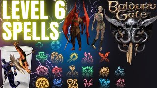 ALL Level 6 Spells in Depth Guide Tier list for Baldurs Gate 3 [upl. by Anauqahs]