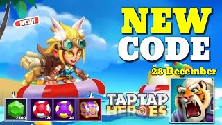 NEW TAP TAP HEROES GIFT CODE 28 DECEMBER 2023  TAP TAP HEROES CODES [upl. by Anivas]