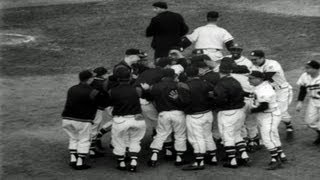 HD Stock Footage 1957 World Series New York Yankees vs Milwaukee [upl. by Nomsed]