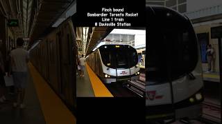 Finch Bound Bombardier Toronto Rocket Line 1 Train  Davisville Station toronto torontotransit [upl. by Rey]