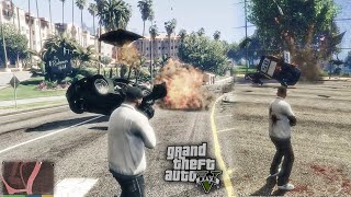 Franklin vs The City in GTA 5  Destroying Los Santos [upl. by Rome]