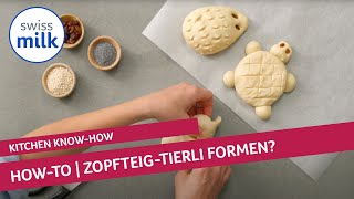 Wie kann ich ZopfteigTierli formen  HowtoVideo  Swissmilk 2020 [upl. by Sidoon]