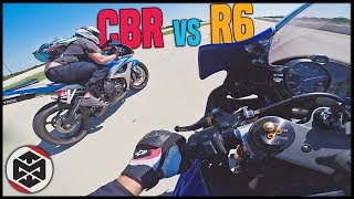 Yamaha R6 vs Honda CBR600RR [upl. by Helli]