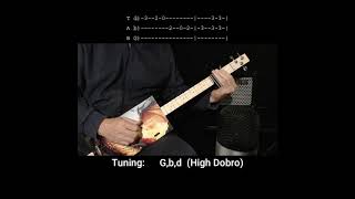 Greensleeves  Short quotNo Chatquot Lesson  Fretless Cigar Box Guitar  High Dobro Tuning Christmas [upl. by Aiciled]