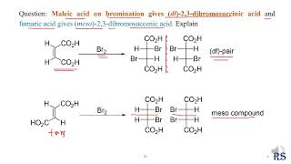 66 Halogenation of alkene cisaddition antiaddition [upl. by Adnertal]