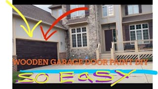 Garage door Giani wood look paint kit install review amp instructions [upl. by Eak]