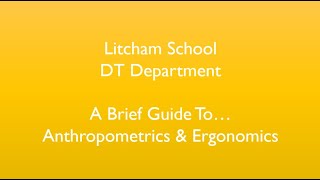 A brief guide to Anthropometrics and Ergonomics [upl. by Larrie]