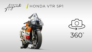 HONDA VTR SP1  Moto da Collezione  Vista a 360°  Moto Argento [upl. by Ahtanamas]