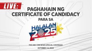 LIVE Filing of Certificate of Candidacy for Halalan2025  October 8 [upl. by Iramaj879]