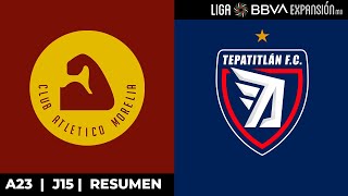 Resumen  A Morelia vs Tepatitlán  Jornada 15  Apertura 2023  Liga BBVA Expansión MX [upl. by Barnet885]