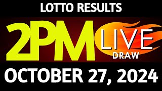 Lotto Result Today 200 pm draw October 27 2024 Sunday PCSO LIVE [upl. by Lubbi629]