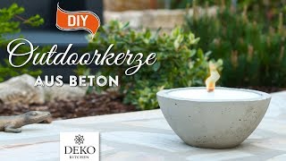 DIY große OutdoorKerze aus Beton selbermachen How to Deko Kitchen [upl. by Sheline278]