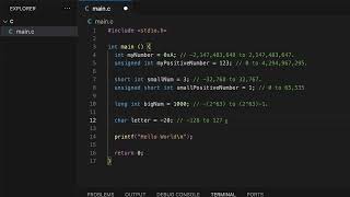 C Programming Tutorial 2  Variables And Data Types [upl. by Lynad]