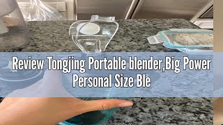 Review Tongjing Portable blenderBig Power Personal Size Blender for Shakes and Smoothies with 6 Bla [upl. by Ruthy]