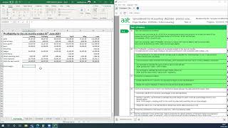 AAT Level 3 Spreadsheets  sample 1 part 1 [upl. by Benjy669]