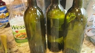 Removing Labels From Wine Bottles DIY  asimplysimplelife [upl. by Cloutman868]