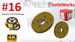 Weekly CAD Challenge 13  solidworks [upl. by Llehcram391]