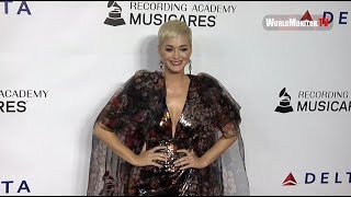 Katy Perry arrives at 2019 Musicares Person of the Year Red carpet [upl. by Lukey]