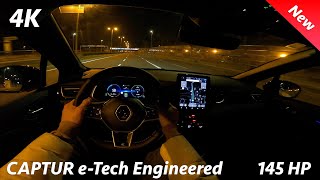 Renault Captur 2023 Night POV Review in 4K eTech Engineered 145 Full Hybrid [upl. by Ahseinod824]