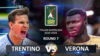 Trentino vs Verona  Italian Volleyball SuperLega 20242025 [upl. by Aliahs846]