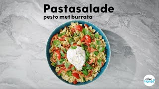 Pasta pesto salade met burrata maken  5 ingrediënten  Allerhande [upl. by Coleman]