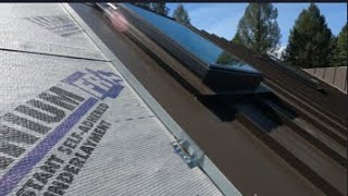 Flashing a Velux skylight on Metal Sales Vertical Seam Roof [upl. by Otirecul]