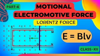 Motional electromotive force and Lorentz Force  class 12 Electromagnetic Induction [upl. by Liris17]