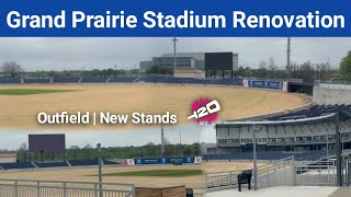 Grand Prairie Stadium In Dallas Renovation  Outfield Renovation amp New Stands For T20 WC 2024 [upl. by Ayihsa]