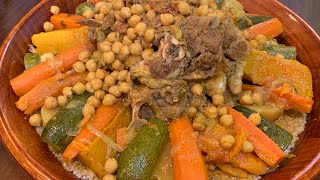 Couscous  Moroccan Couscous with Lamb and Vegetables  How To Make Lamb Couscous with Vegetables [upl. by Igig]