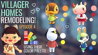 Colour matching VILLAGER HOMES EP4 Merengue Molly Sasha and Lucky  ACNH  Animal Crossing [upl. by Rickert]