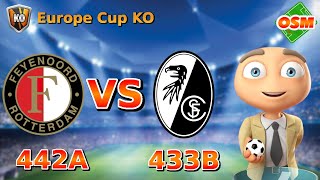 OSM TACTICS  442A VS 433B EUROPE CUP KO  SEMIFINALS  SECOND LEG [upl. by Ferde]