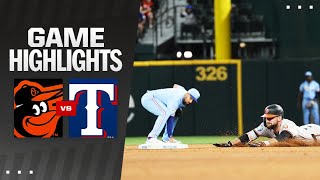 Orioles vs Rangers Game Highlights 72124  MLB Highlights [upl. by Cini]