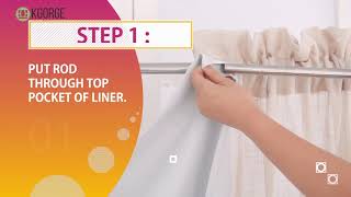 How To Hang Rod Pocket Curtain Liners With Drapery Hooks  Kgorge [upl. by Manoop]