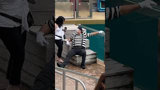 Smooth operator has secret admirer 😂👏 tom mime seaworld antics seaworldmime funny comedy [upl. by Dorene]