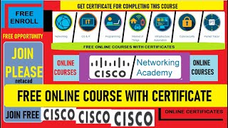 Free Cisco netacad Certification  Enroll Cisco Certification Free  Netacad Free Courses  Netacad [upl. by Eidod]