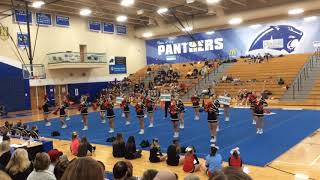 Waynesville High School Comp Cheer Gameday  Springboro 1282018 [upl. by Veno718]