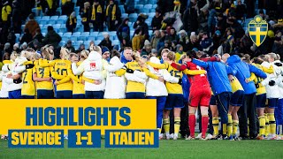 Sembrant räddar oavgjort med sen kvittering  Highlights SverigeItalien 11 [upl. by Boynton653]