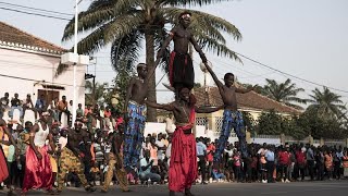 Carnival returns to the streets of Bissau after a twoyear absence [upl. by Nivlad]