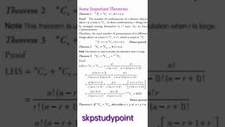 Combinations and permutation  Some Important theorem Ncr Class 11 maths theor Combinations farmule [upl. by Zacharias21]