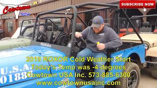 2019 ROXOR Cold Weather Start [upl. by Merle]