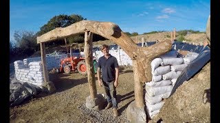 Off Grid Earthbag workshop Part 12 Entrance installation [upl. by Nicholson]